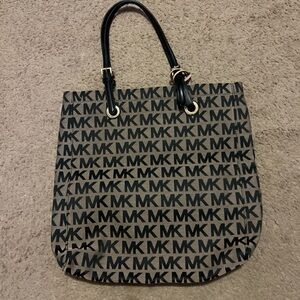 Michael Kors Black and Brown Logo Tote